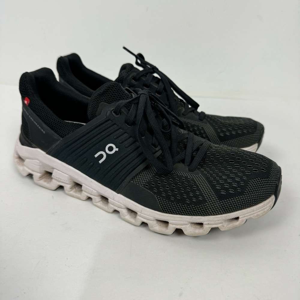 On Running Black and White Athletic Shoes